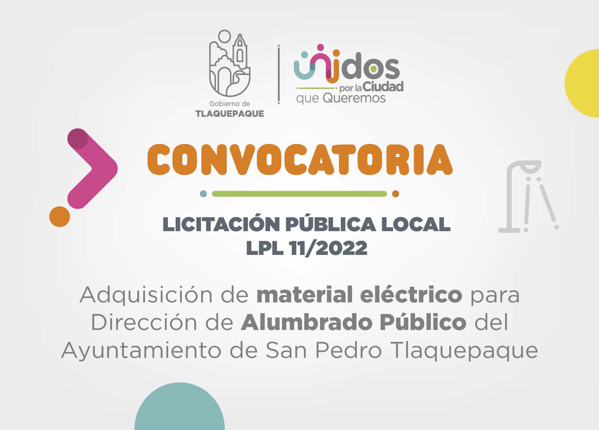 Adquisición de material eléctrico para Dirección de Alumbrado Público del Ayuntamiento de San Pedro Tlaquepaque